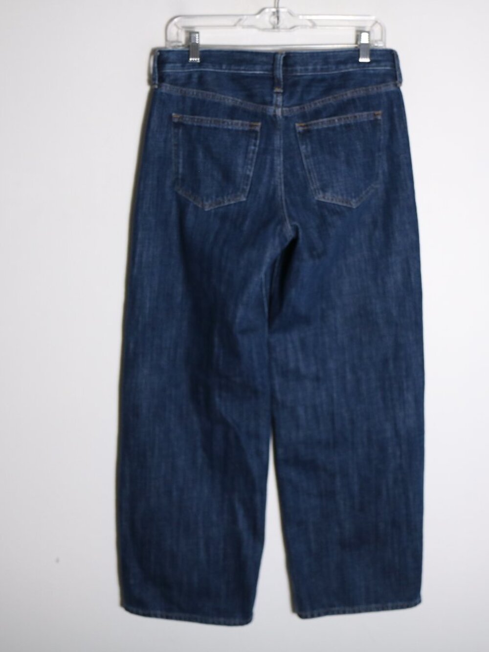 J Crew Low Rise Wide Leg Jeans Womens 26P Petite Dark Wash Baggy Loose - Picture 5 of 5